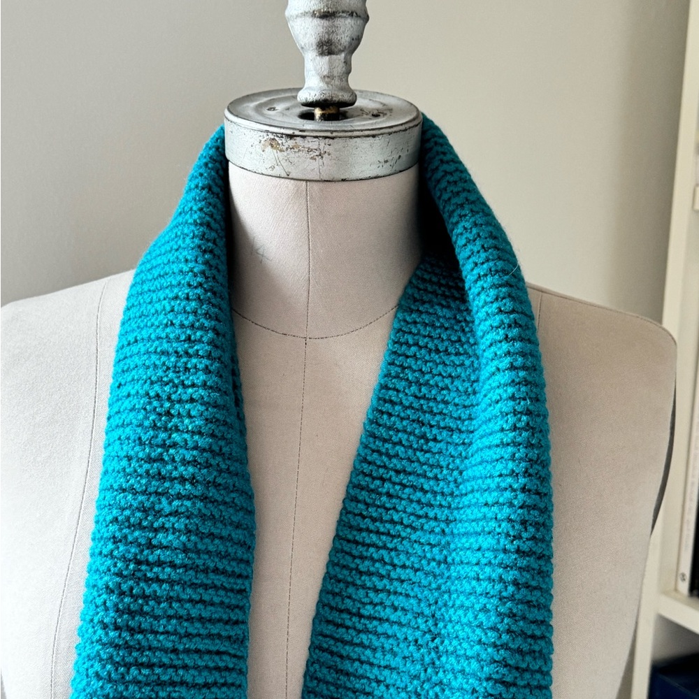 Teal Knit Scarf